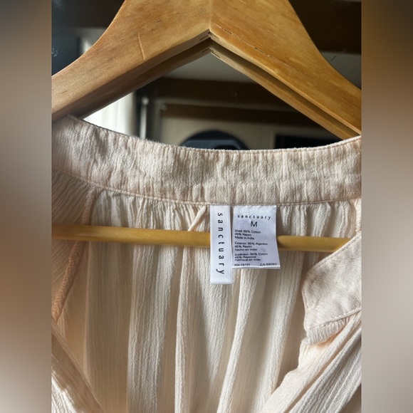 SANCTUARY | coastal covers fringed swim cover up dusty pink | size medium - Picture 4 of 5